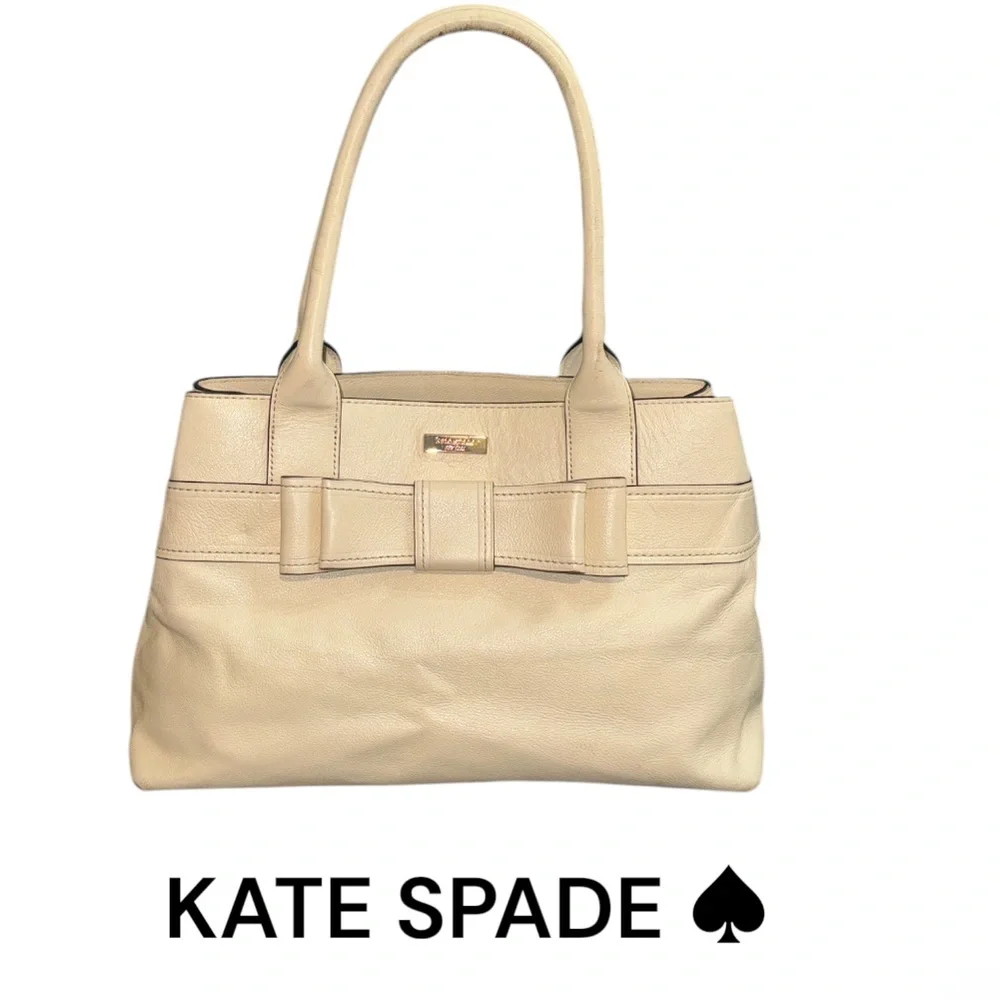 Authentic Kate Spade ♠️ signature designer leather bow handbag purse